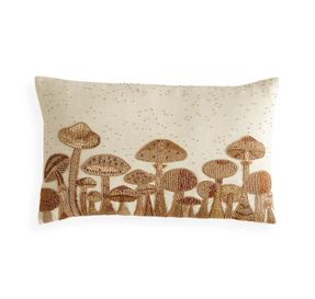 Jonathan Adler Botanist Mushroom Field Beaded Pillow