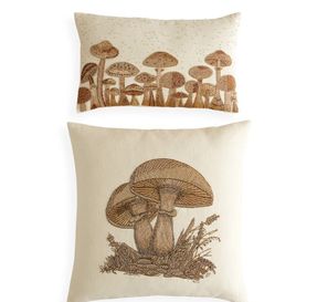 Jonathan Adler Botanist Mushroom Field Beaded Pillow