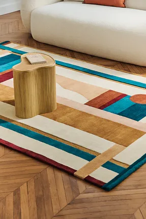 Toulemonde Bochart Hacienda Multicolored Wool Rug