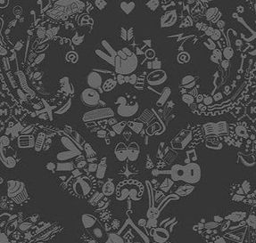 Mineheart New World Damask Wallpaper - Grey & Grey
