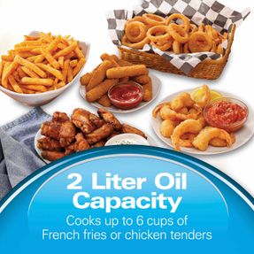 Hamilton Beach Cool-Touch Deep Fryer, 2 Liters/8 Cup Oil Capacity with Basket Hooks
