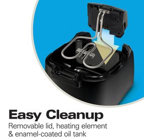 Hamilton Beach Cool-Touch Deep Fryer, 2 Liters/8 Cup Oil Capacity with Basket Hooks
