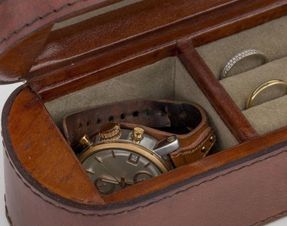 Flamant Manhattan, Jewellery Box, Brown Leather