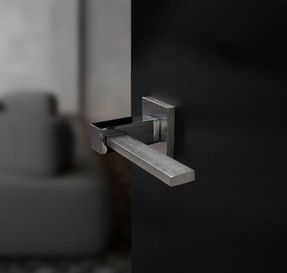 Groel Plano Door Handle Set On Squared Rose
