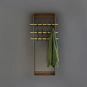 We Do Wood Coat Frame - Smoked Oak & Brass