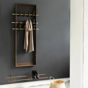 We Do Wood Coat Frame - Smoked Oak & Brass