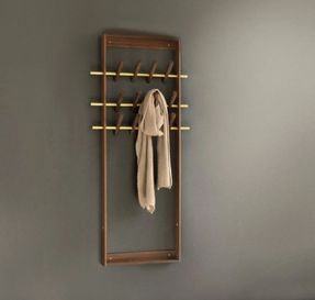 We Do Wood Coat Frame - Smoked Oak & Brass