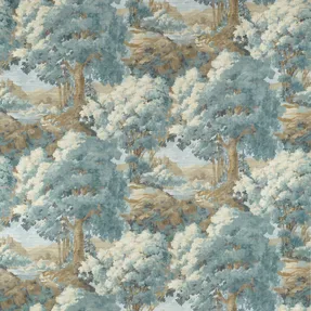 Thibaut Boxwood Woodland Clearing Fabric
