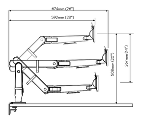 Colebrook Bosson Saunders Ollin Monitor Arm Stand