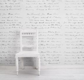 Mineheart Almost White Concrete Loveletter Wallpaper