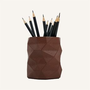 Limac Design Hammered Leather Pen Holder Stilos