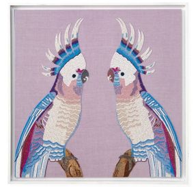 Jonathan Adler Parrots Beaded Art