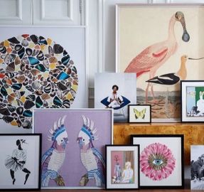 Jonathan Adler Parrots Beaded Art