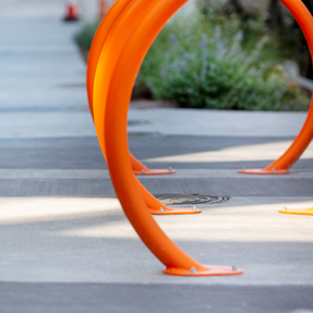 Anova Tandem Powder Coated Bike Rack, Surface Mount