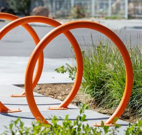 Anova Tandem Powder Coated Bike Rack, Surface Mount