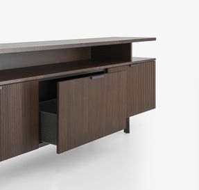 Ligne Roset Selvans Sideboard With Top Niche 2 Flap Doors + 1 Drawer