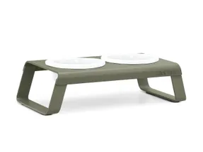 Miacara Desco Cat Feeder With Porcelain Bowls