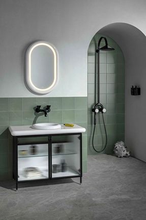 Vitra Liquid Thermostatic Shower Column With Magnetic Hand Shower