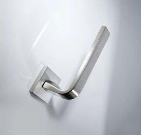 Groel Slim Door Handle Set On Squared Rose