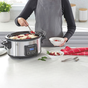 Hamilton Beach Programmable Stay Or Go® 6 Qt. Slow Cooker Stainless Steel