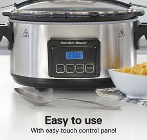 Hamilton Beach Programmable Stay Or Go® 6 Qt. Slow Cooker Stainless Steel