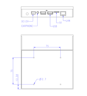 Jamiepro 7.5inch Android Square LCD Monitor Screen
