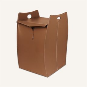 Limacdesign Laundry Basket In Leather Paul