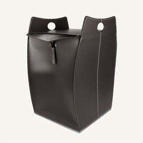 Limacdesign Laundry Basket In Leather Paul