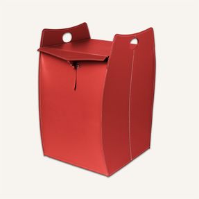 Limacdesign Laundry Basket In Leather Paul