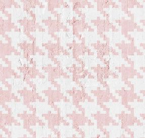 Mineheart Pink Pied De Poule Wallpaper