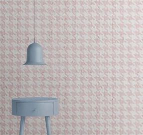 Mineheart Pink Pied De Poule Wallpaper
