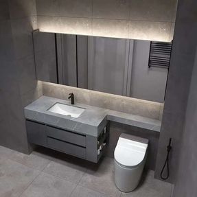 Fontana Showers Fontana Custom Sintered Stone Slate Bathroom Vanity Cabinet