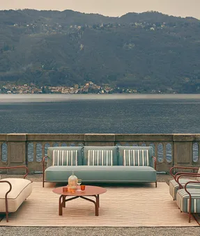 Unopiu Salò 3-seater Sofa With Seat And Backrest Cushion