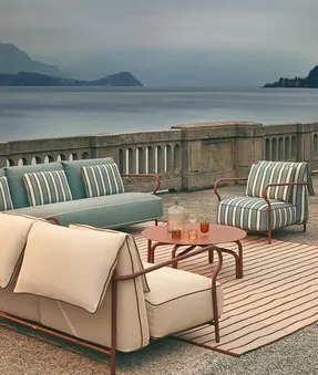 Unopiu Salò 3-seater Sofa With Seat And Backrest Cushion