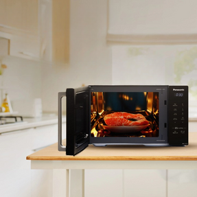 Panasonic 25L Solo Microwave Oven (NN-ST310QBFG, Black, 85 Auto Cook Menus)