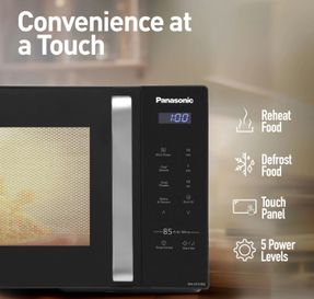 Panasonic 25L Solo Microwave Oven (NN-ST310QBFG, Black, 85 Auto Cook Menus)