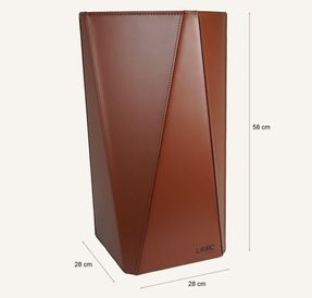 Limac Design Umbrella Stand In Leather Pauko