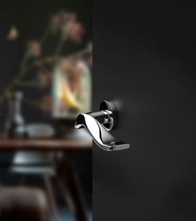 Groel Hélice Door Handle Set On Round Rose
