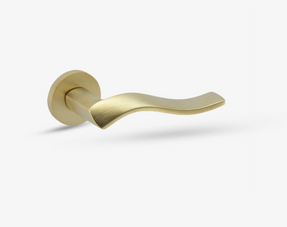 Groel Hélice Door Handle Set On Round Rose