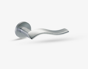 Groel Hélice Door Handle Set On Round Rose