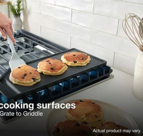 Whirlpool 30-inch Gas Cooktop with 2-in-1 Hinged Grate to Griddle