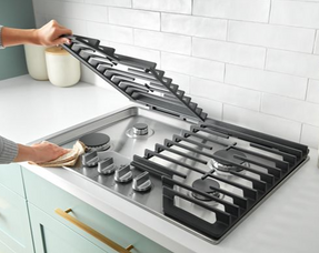 Whirlpool 30-inch Gas Cooktop with 2-in-1 Hinged Grate to Griddle