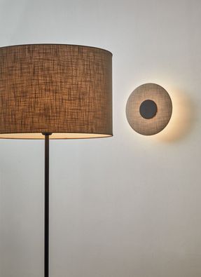 Rossinigroup Solaris – Black LED Wall Lamp/Smoked Balloton Glass