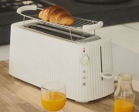 Alessi Plissé Long double compartment toaster