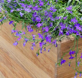 Country Casual Teak Studio Tall Square Planter W/ Commercial-Grade Liner