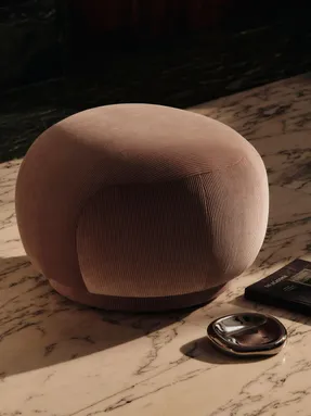 ferm living Rico Pouf - Devoré Velvet