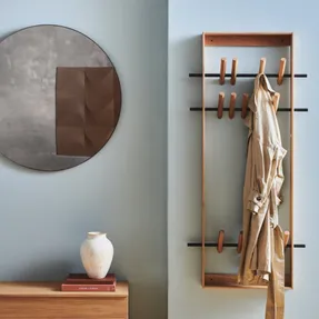 We Do Wood Coat Frame - Bamboo & Black Steel