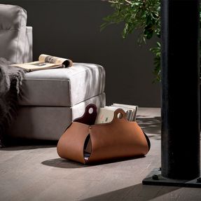 limacdesign Magazine Rack In Leather Penelope