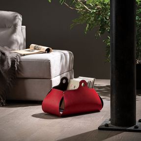limacdesign Magazine Rack In Leather Penelope