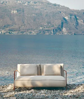Unopiu Salò 2-seater Sofa With Seat And Backrest Cushion
